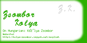 zsombor kolya business card